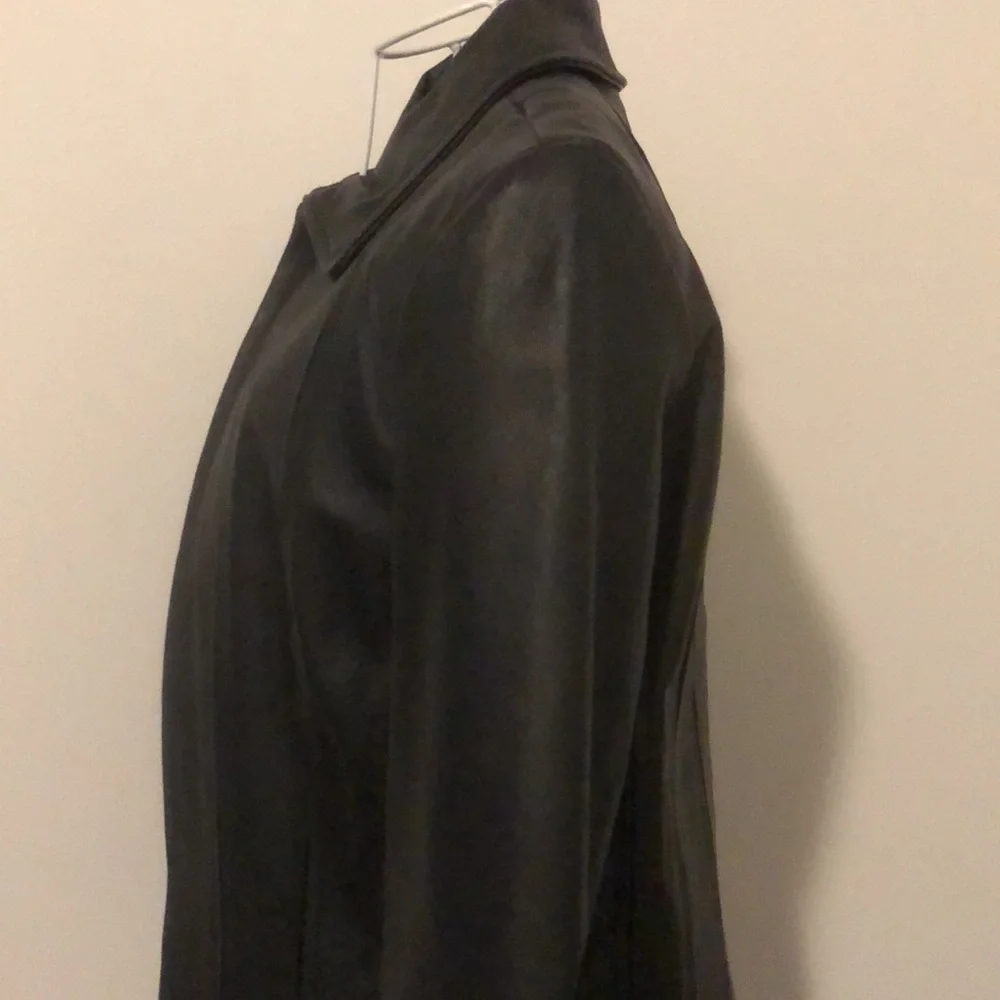 Victoria Secret - MODA International Genuine Black Leather Jacket. - Picture 8 of 12